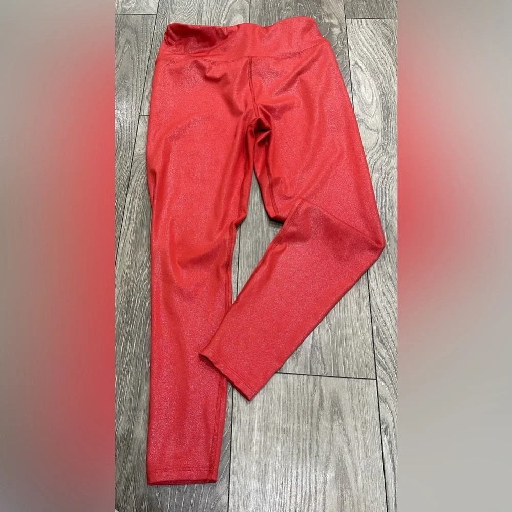 🍒Nanette Lepore Play Compression Leggings – Cranberry Sparkle 🍒 - Picture 2 of 9